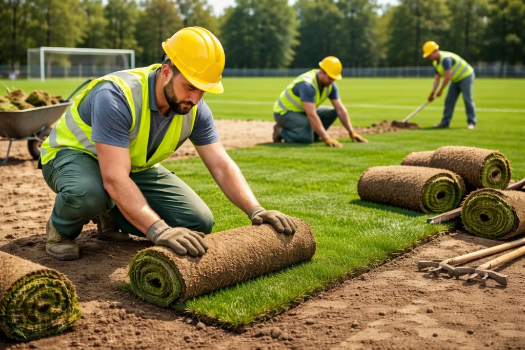 تنسيق وتجهيز ملاعب بالرياض